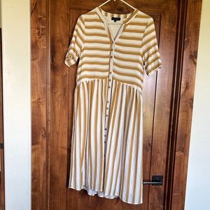 Roolee striped midi dress